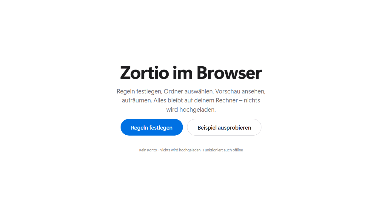 Start – Kein Konto, keine Installation. Ein Knopf – und die Regeln kommen vor allem anderen.